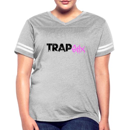 TRAPSTIX LOGO (Black x Pink) - Women's Vintage Sports T-Shirt