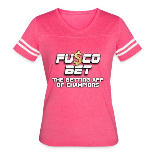 Official FuscoBet Logo - Women's V-Neck Football Tee