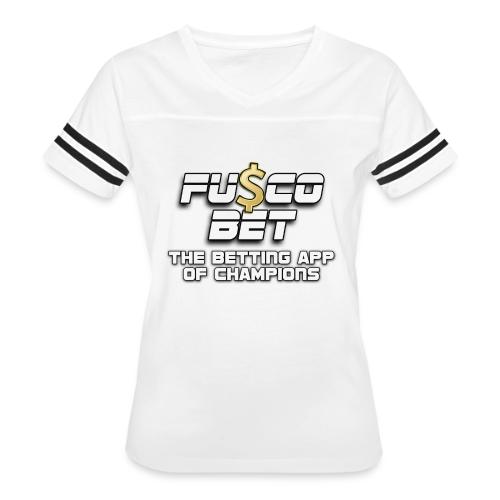 Official FuscoBet Logo - Women's V-Neck Football Tee