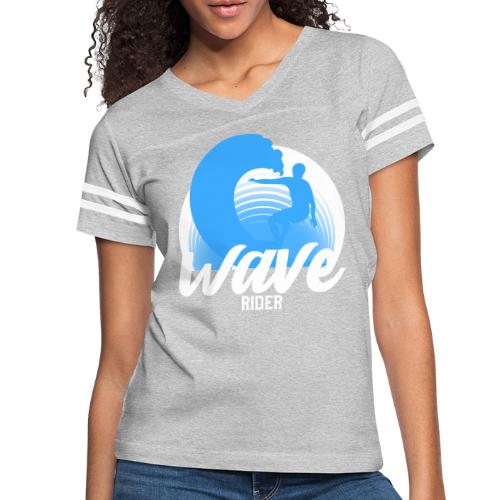 Wave Rider - Women's V-Neck Football Tee