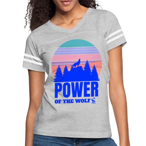 Power Of The Wolf - Women's V-Neck Football Tee