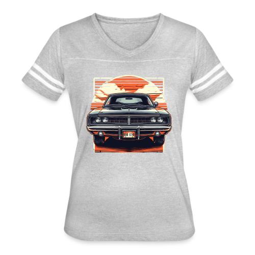 Chally - Women's V-Neck Football Tee