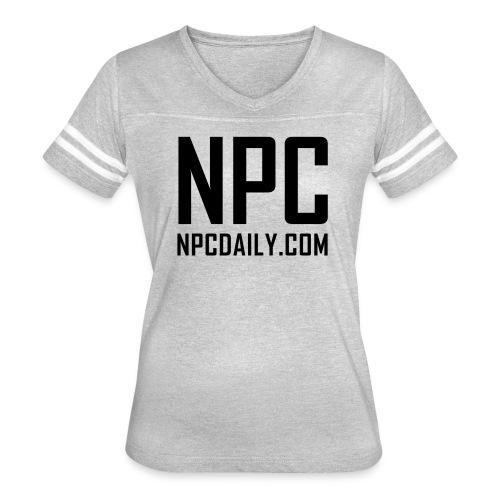 N P C with site black - Women's Vintage Sports T-Shirt