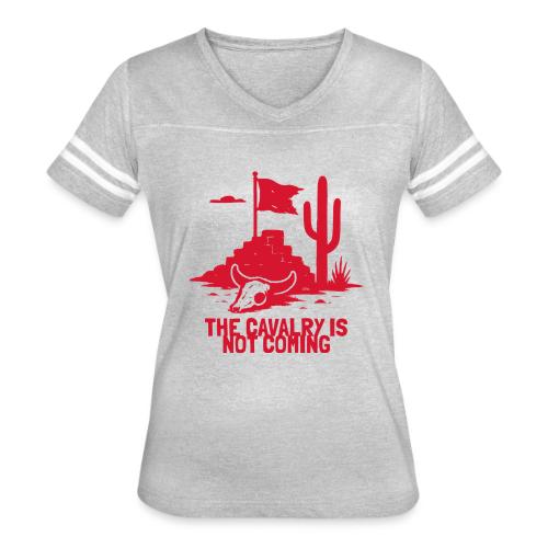 The Cavalry is Not Coming - Red - Women's V-Neck Football Tee