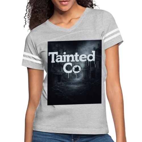 Tainted Co Town - Women's V-Neck Football Tee