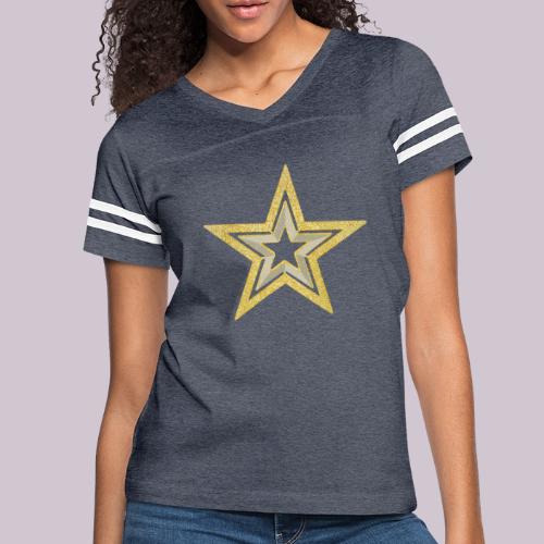 Star - Women's V-Neck Football Tee
