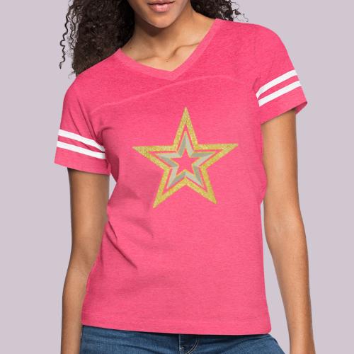 Star - Women's V-Neck Football Tee