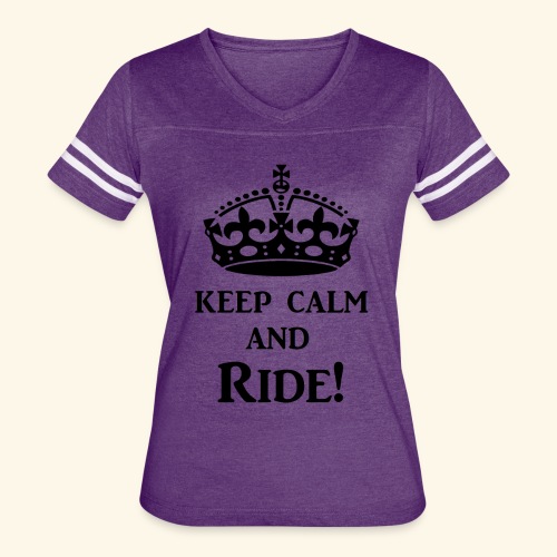 keep calm ride blk - Women's Vintage Sports T-Shirt
