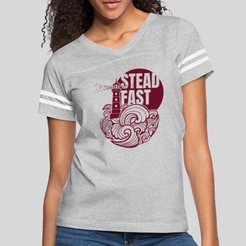 Steadfast - red - Women's V-Neck Football Tee