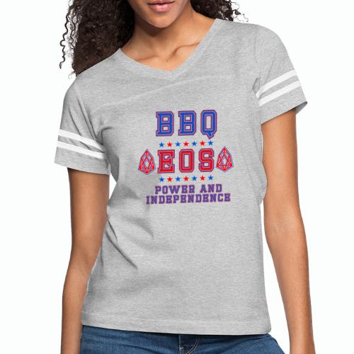 BBQ EOS POWER N INDEPENDENCE T-SHIRT - Women's V-Neck Football Tee