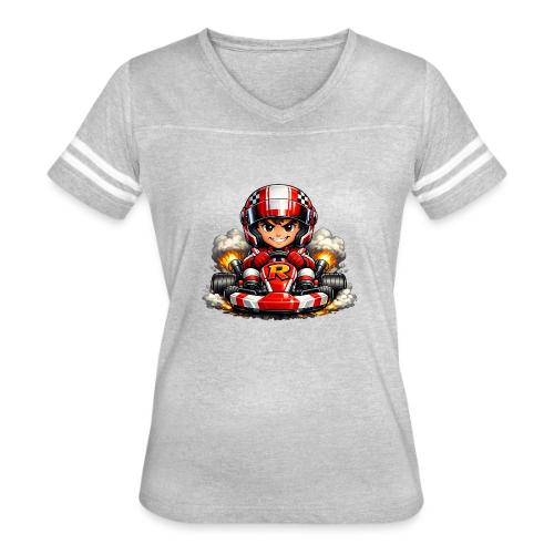 Carcadelogoracerfront - Women's V-Neck Football Tee