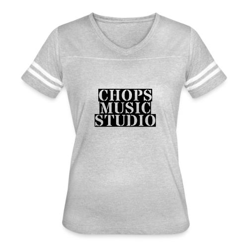Chops Music Studio Main Logo - Women's V-Neck Football Tee