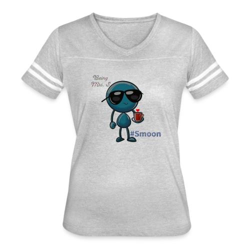 Smoon City_Being Mrs S_Smoon - Women's V-Neck Football Tee