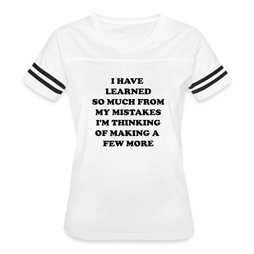 Mistakes - Women's V-Neck Football Tee