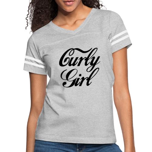 Curly Girl - Women's V-Neck Football Tee
