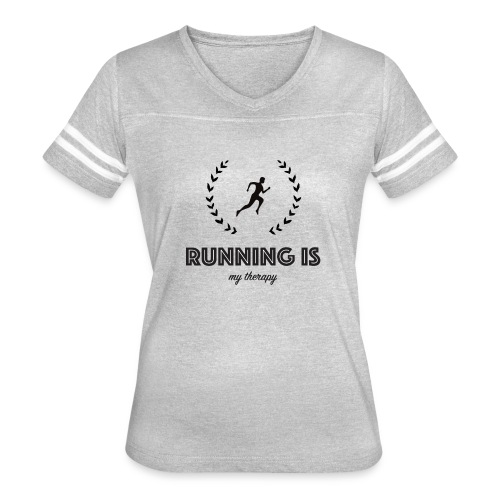 Running is my therapy - Women's Vintage Sports T-Shirt