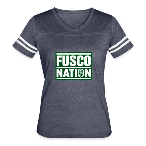 Fusco Nation (Official Seal) - Women's V-Neck Football Tee