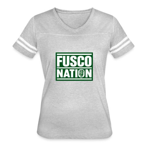 Fusco Nation (Official Seal) - Women's V-Neck Football Tee