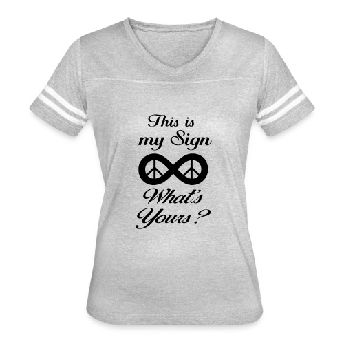 This is My Sign infinity black - Women's V-Neck Football Tee
