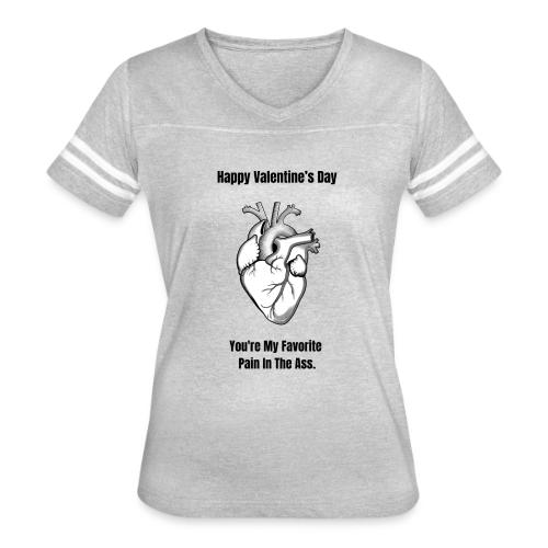 I'm Glad I Swiped Right T-Shirt | Funny Valentine - Women's V-Neck Football Tee
