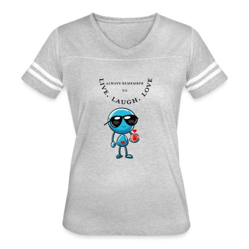 Always Remember to live laugh love - Women's V-Neck Football Tee
