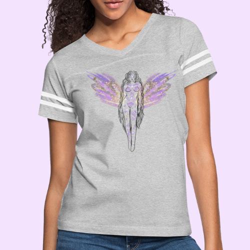 Angel Moon Goddess - Fairytale Design - Women's V-Neck Football Tee