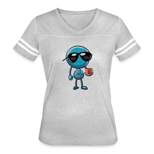 Smoon City 3_I heart Mrs S - Women's V-Neck Football Tee