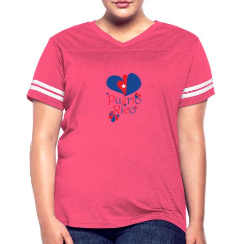 Love Puerto Rico - Women's Vintage Sports T-Shirt