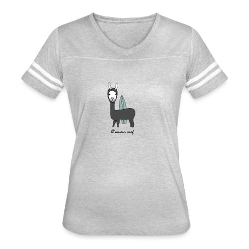 llamour surf. - Women's V-Neck Football Tee