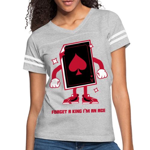 Forget A King I'm An Ace - Women's V-Neck Football Tee
