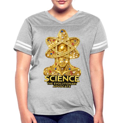 Science the Evolutionary Advocate - Women's V-Neck Football Tee
