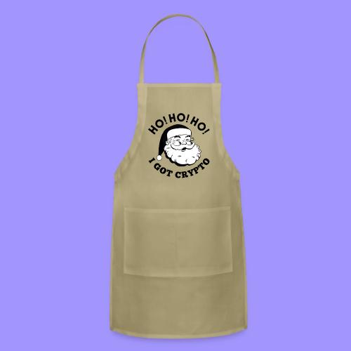 Ho Ho Ho I Got Crypto - Christmas Santa Clause - Adjustable Apron