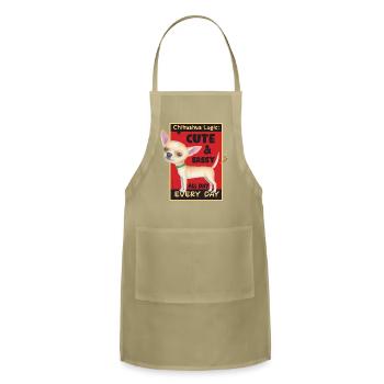 Chihuahua Logic - Adjustable Apron - khaki - Front