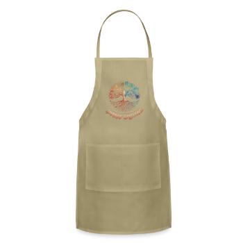 Nature Diversity and Unity Design - Adjustable Apron - khaki - Front