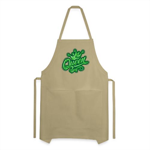 Queen With Crown, Typography Design - Adjustable Apron