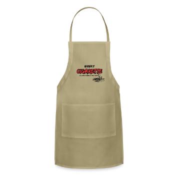 Every cigarette is a step closer to the grave - Adjustable Apron - khaki - Front