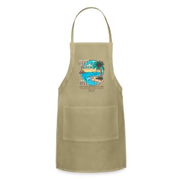 Life s a Beach Then You Dive - Adjustable Apron - khaki - Front