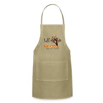 Fall Sweet Fall Autumn Design - Adjustable Apron - khaki - Front