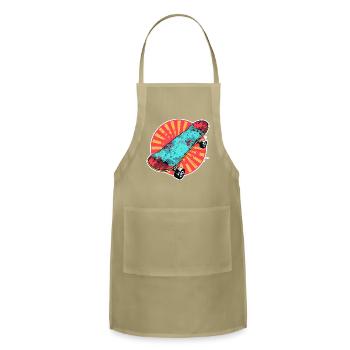 Skateboard Comic Look - Adjustable Apron - khaki - Front