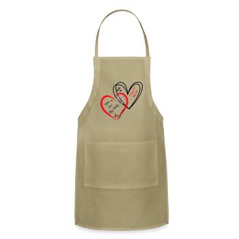 You Are My Daily Dose - Couple Heart Shirt - Adjustable Apron - khaki - Front