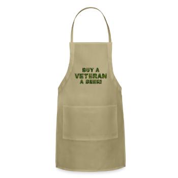Buy A Veteran A Beer - Adjustable Apron - khaki - Front