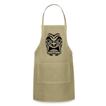 Tribal Mask - Adjustable Apron - khaki - Front