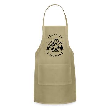 Campfire And Cocktails - Adjustable Apron - khaki - Front