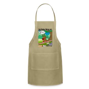 Live Simply - light background - Adjustable Apron - khaki - Front