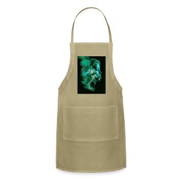 Smoking girl - Adjustable Apron - khaki - Front