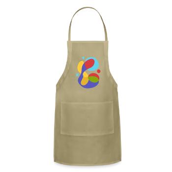 fluid abstract vintage - Adjustable Apron - khaki - Front