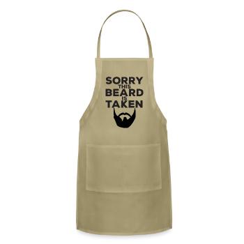 Sorry This Beard Is Taken - Adjustable Apron - khaki - Front