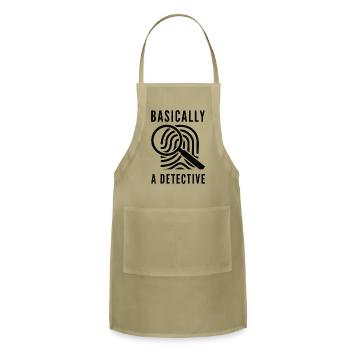 Basically A Detective - Adjustable Apron - khaki - Front