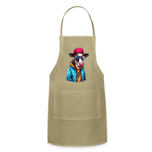 Gangster Cow Wearing a Cap - Adjustable Apron