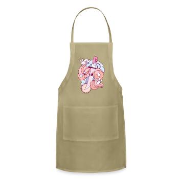 Dreamy Bun Dagger - Adjustable Apron - khaki - Front